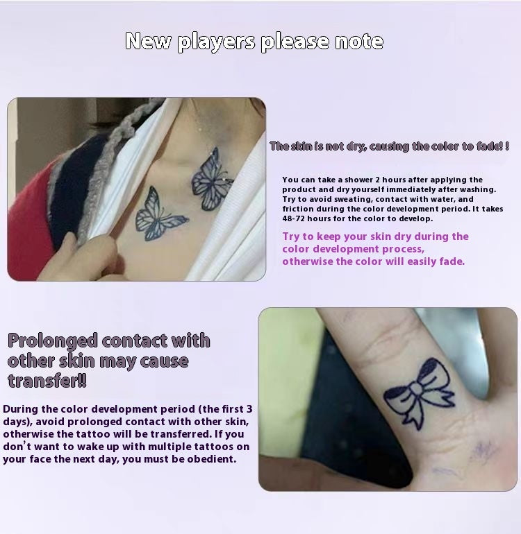 Fashion Personality Kitten Footprints Herbal Tattoo Sticker - EL CHEG