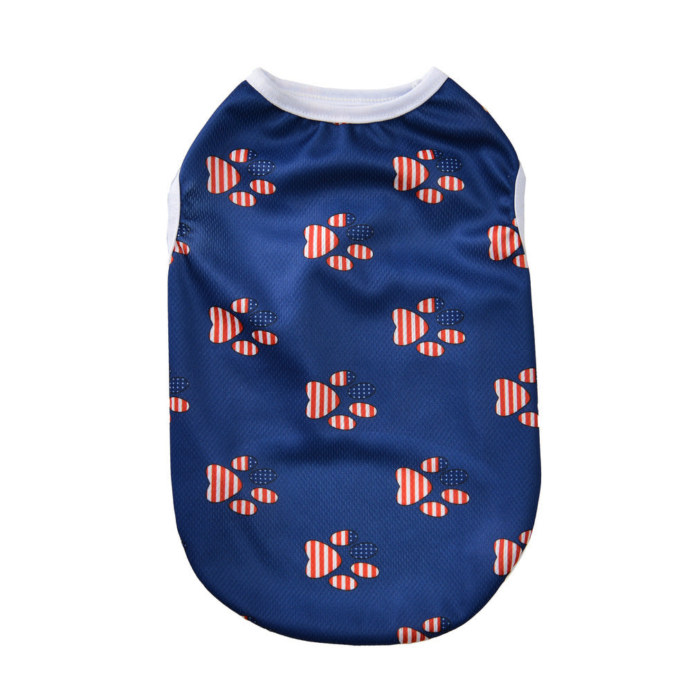 Independence Day Pet Thin Breathable Vest