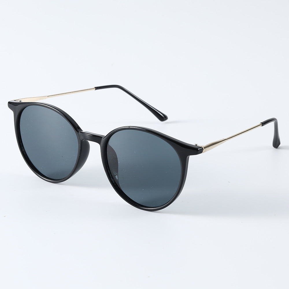 New Artistic Round Frame Women's All-match Face-looking Small Sunglasses