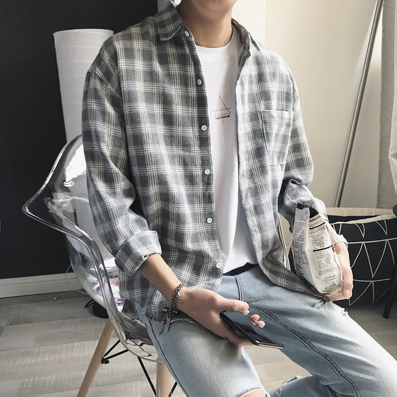 Autumn Long Sleeve Plaid Shirt