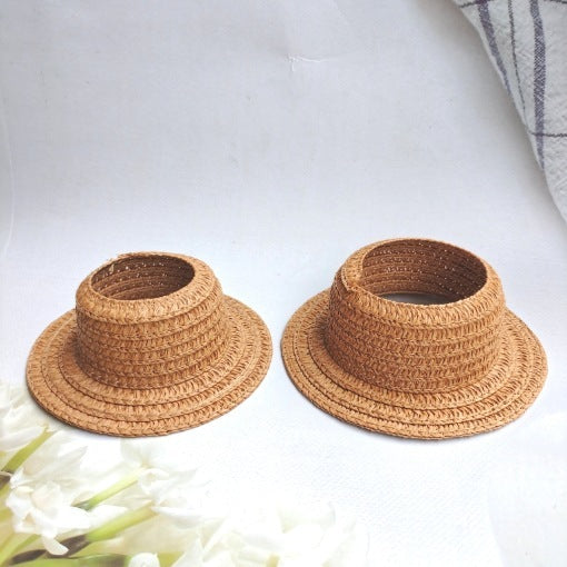 Straw Hat Automobiles Curtain Cloth Headwear Ear Leakage Baby Hat Air Top.