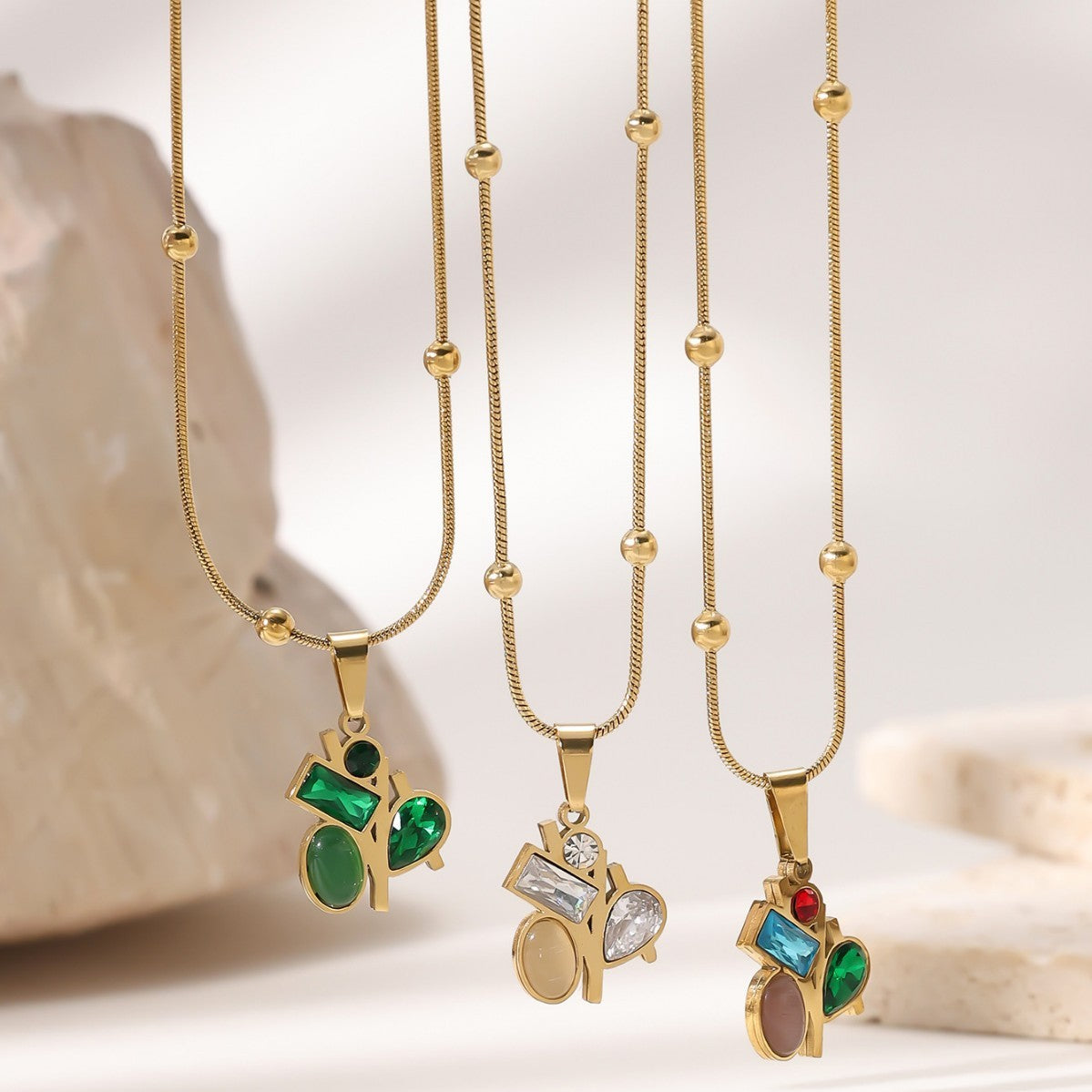 New Small Tree Gem Necklace Affordable Luxury Fashion