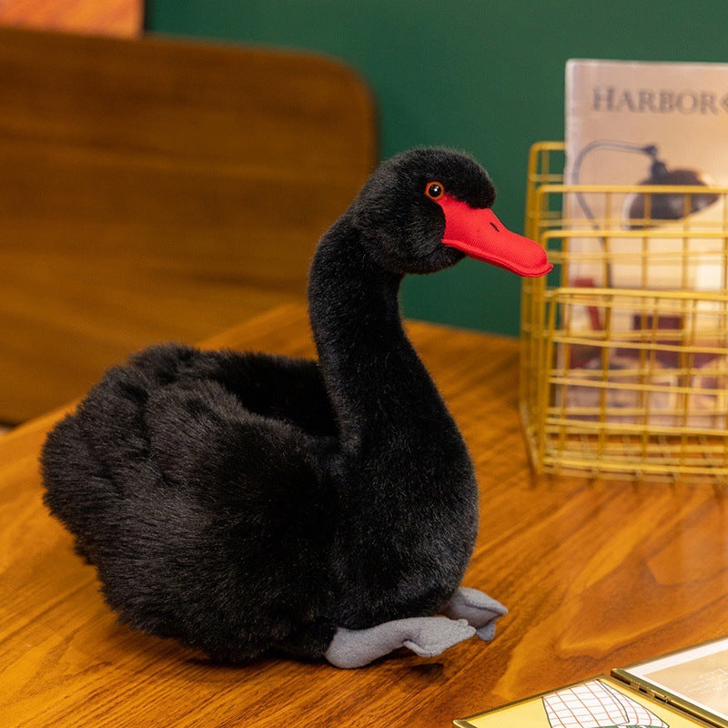 Fashion Cartoon Black Swan Doll Plush Toys.