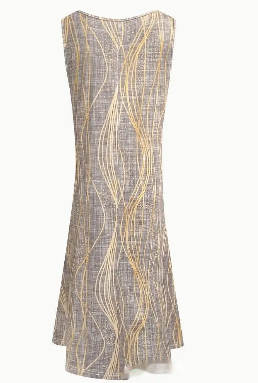 Women's Printing Plus Size Vest Dress