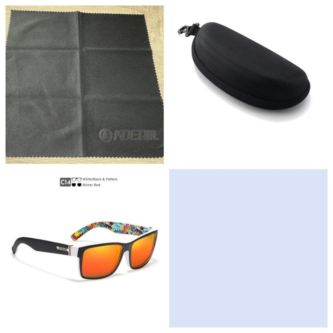 Square Polarized Outdoor Sports Colorful Sunglasses