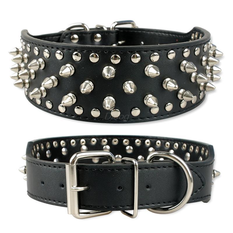 Pet collar large dog rivet collar - EL CHEG