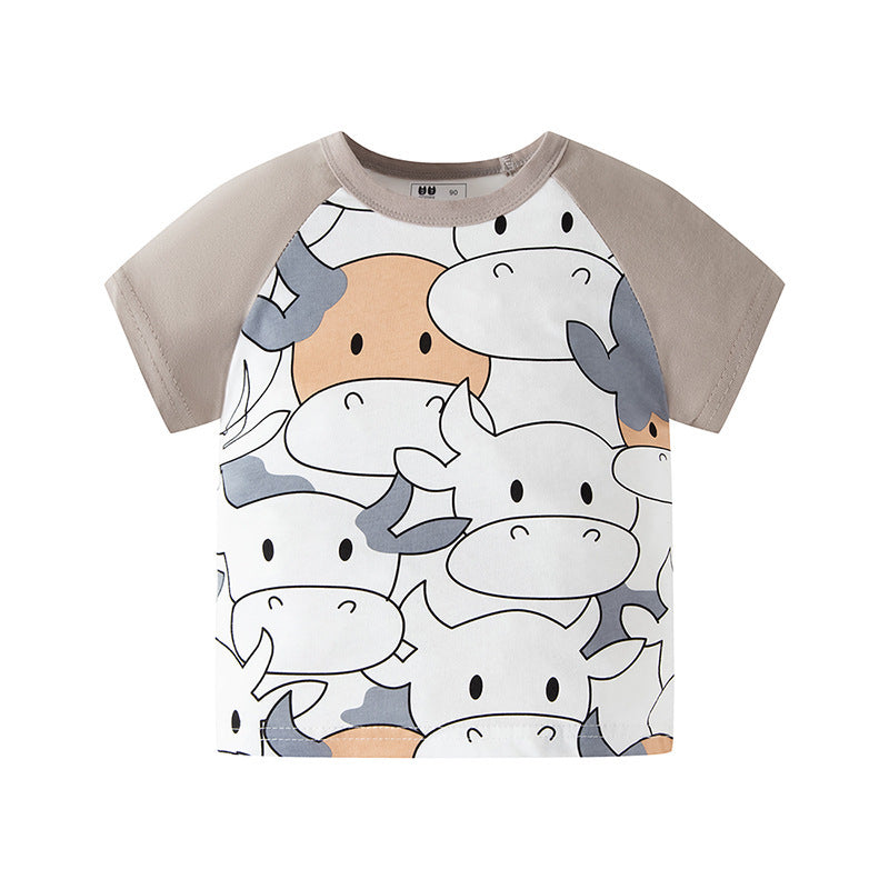 Pure Cotton Full Printed Cow Baby Summer