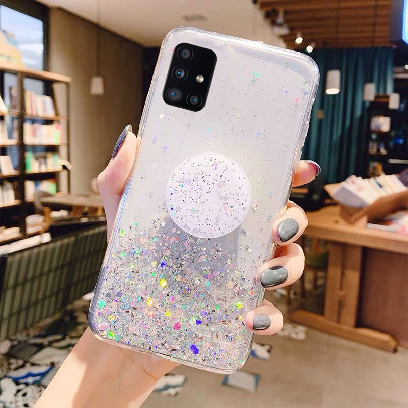 Samsung A51 mobile phone case full edge protection cover quicksand anti-fall transparent soft shell