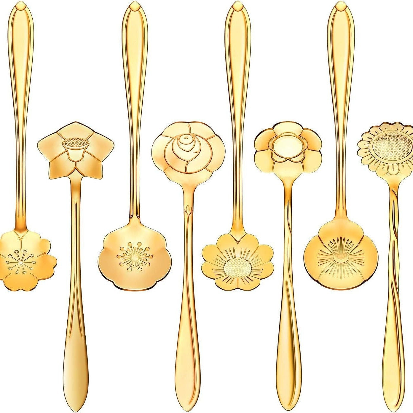Stainless Steel Flower Japanese Coffee Dessert Rose Spoon