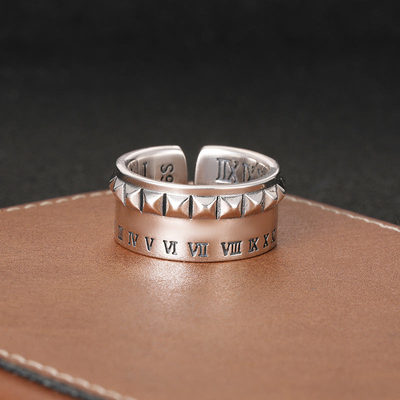 Men's Trendy Punk Hip Hop Rivet Ring