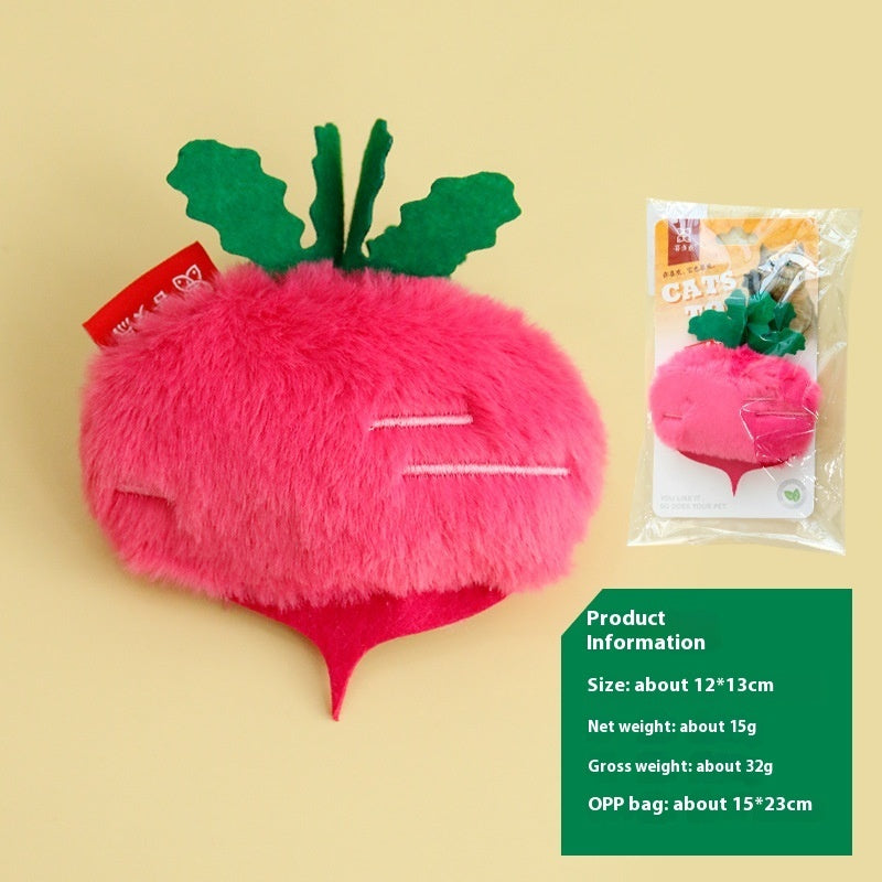 Radish Cucumber Cat Ringing Paper Toy Simulation Vegetable Bite-resistant