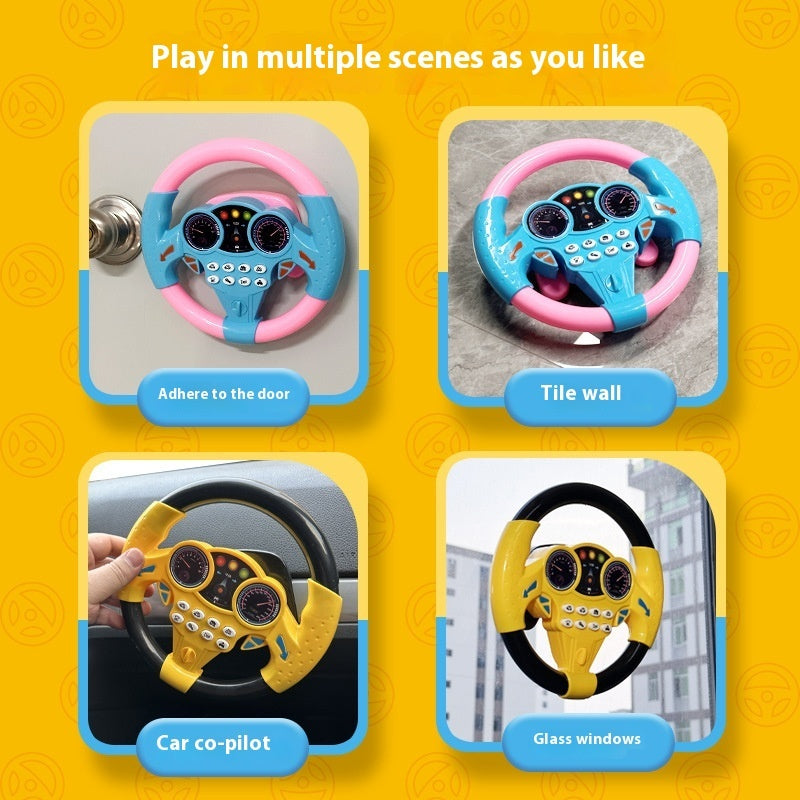 Suction Cup Large Analog Co-pilot Music Steering Wheel