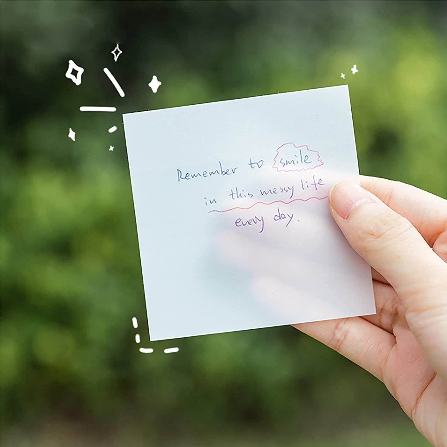 Transparent Sticky Note Pads Waterproof Self-Adhesive Mem