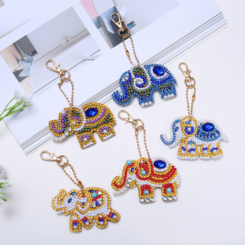 Diamond drawing key chain