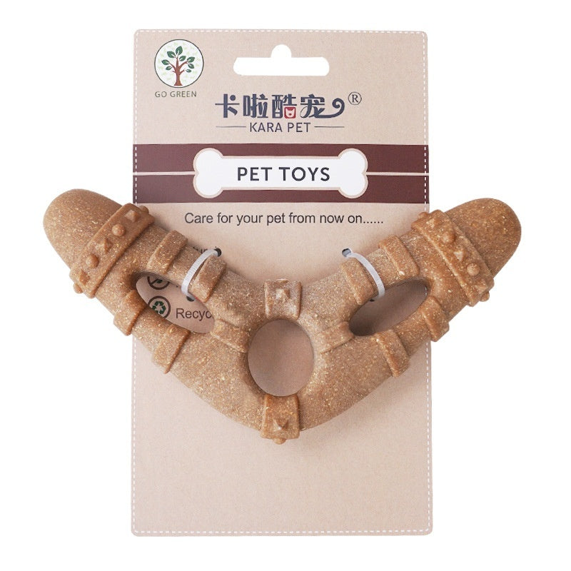 Dog Toy Bone Molar Rod Bite-resistant Teeth Cleaning Self-hi