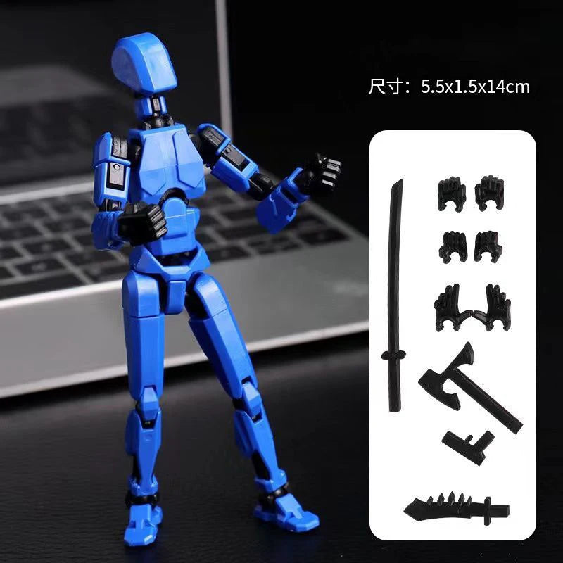 Multi-Jointed Movable Shapeshift Robot 3D Printed Mannequin Dummy 13 Action Figure Full Body Movable Robot Parent-Children Games - EL CHEG
