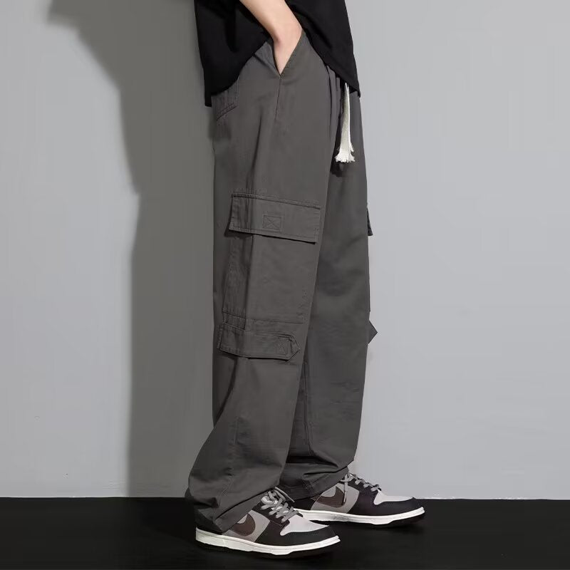 Men's Autumn New Retro Loose Straight Casual Trousers