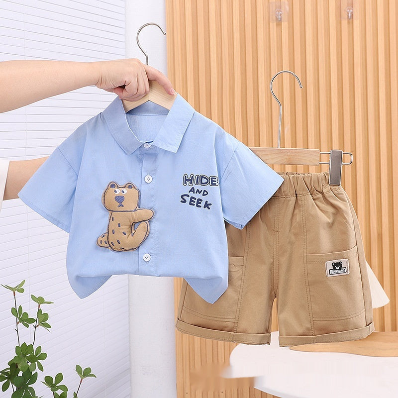 Personality Boy Trendy Thin Shirt Suit