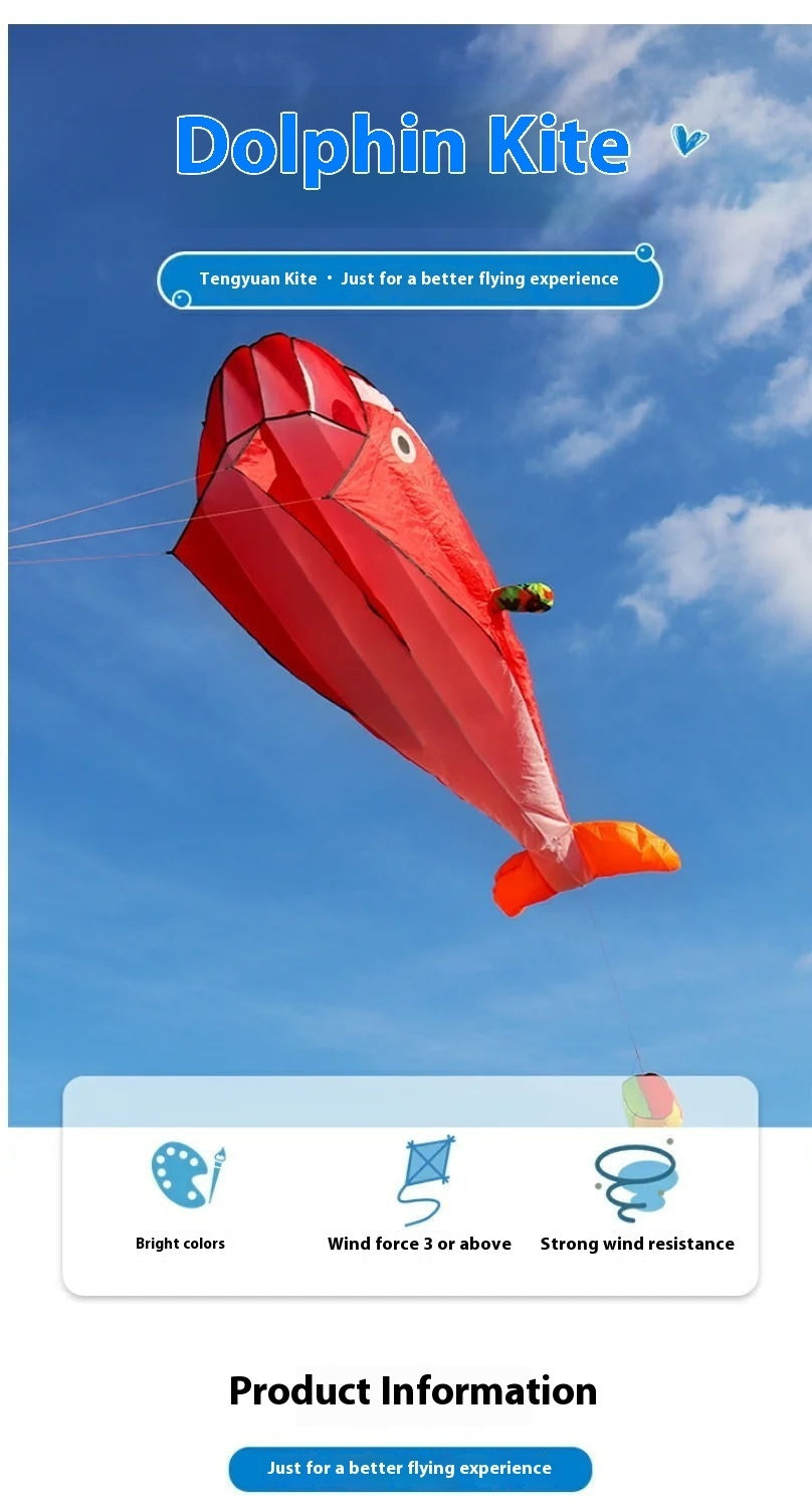 Power Kites Dolphin Whale Kite.