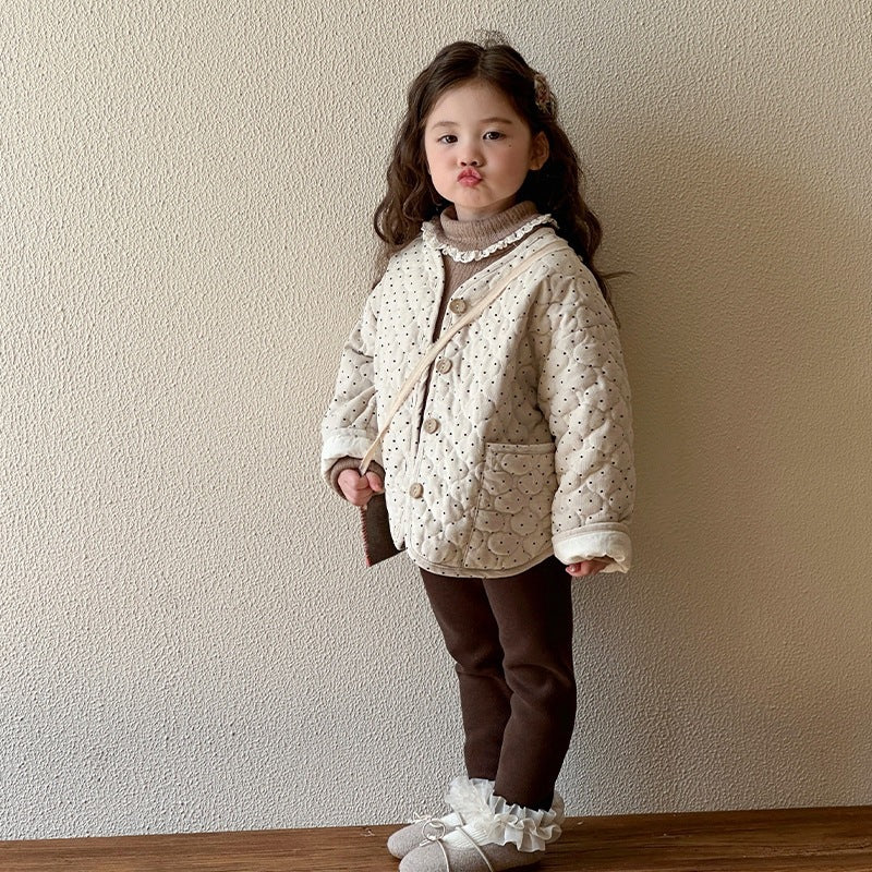 Korean Style Thickened Warm Coat Baby Girl Winter Cotton-padded Coat