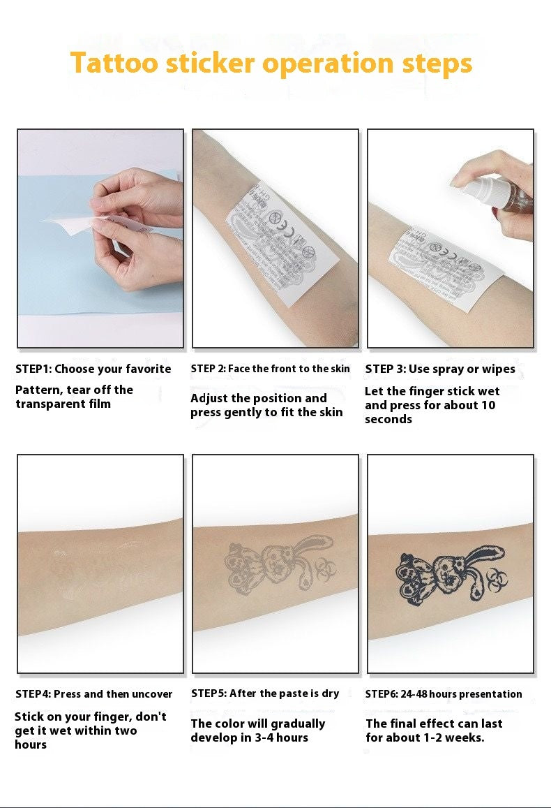 Fashion Personality Kitten Footprints Herbal Tattoo Sticker - EL CHEG