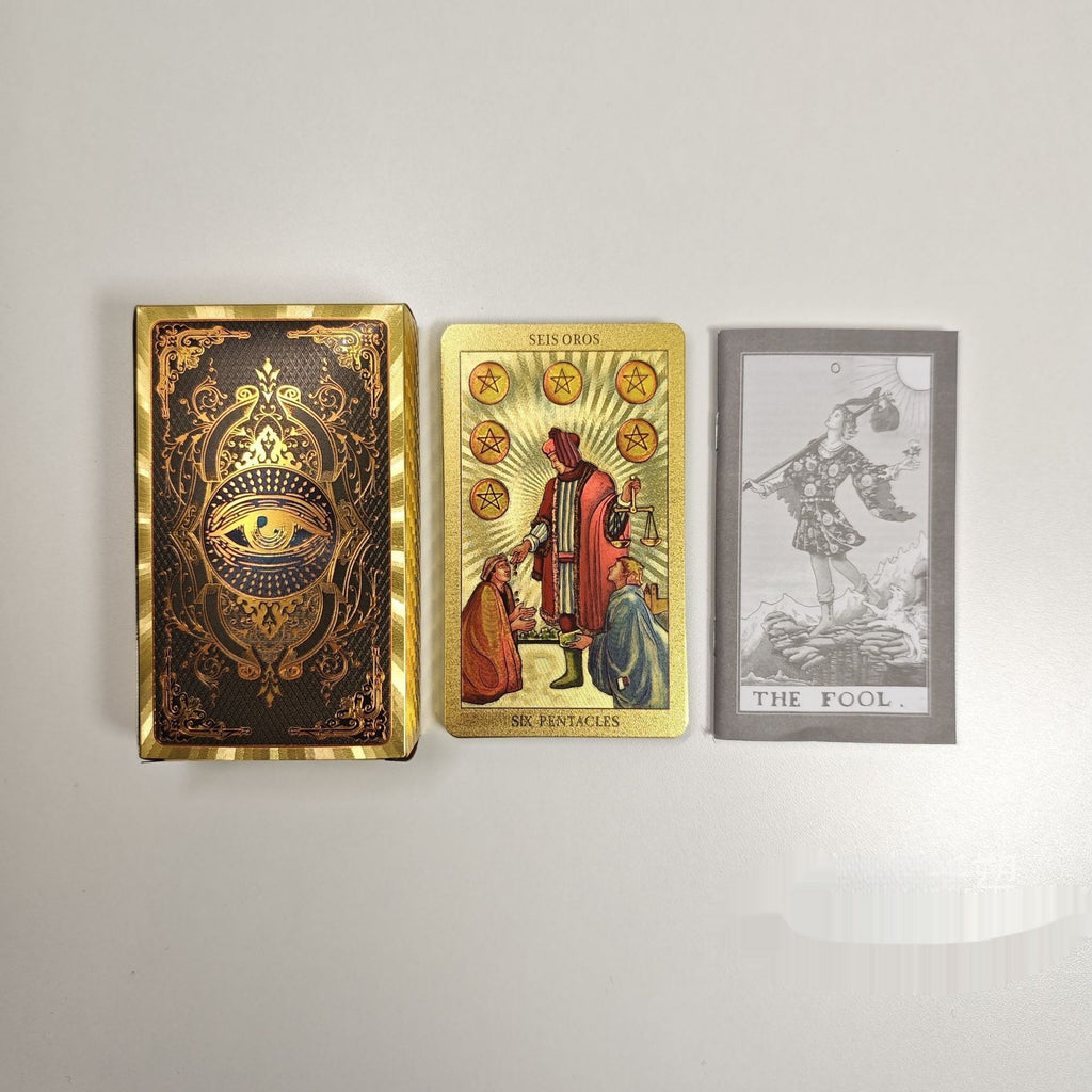 Gold Foil Tarot Card Plastic Waterproof Tarot Card Full Set Color Printing Tarot Card