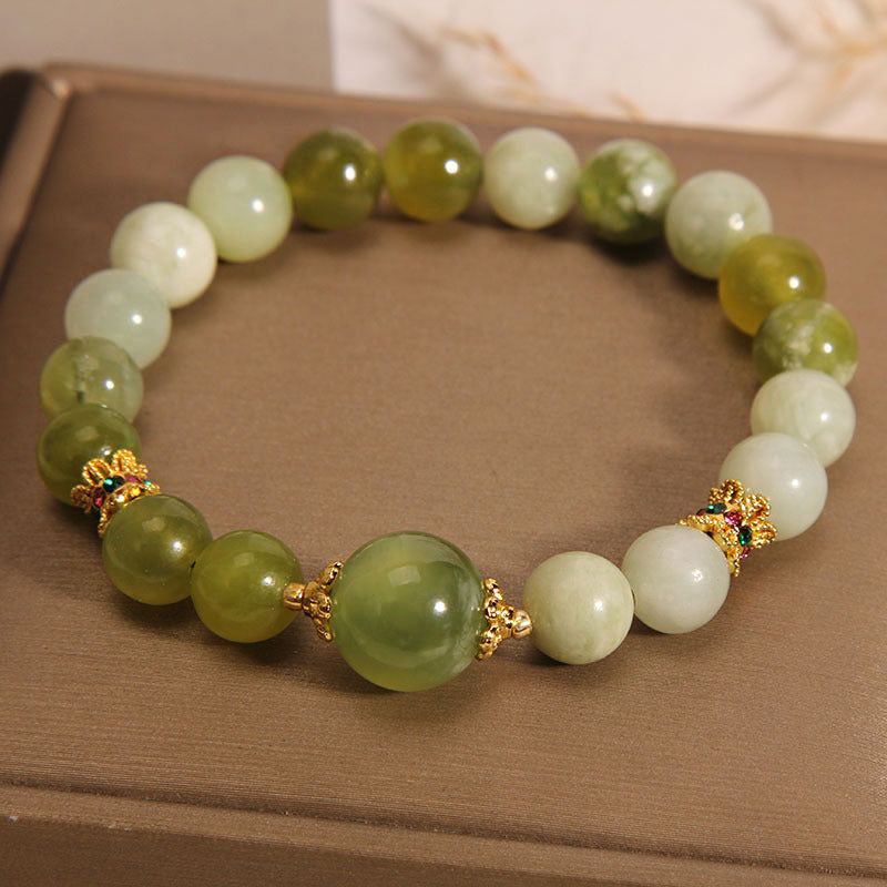 Ins Special Interest Light Luxury Sweet Mori Jade Green Women's Bracelet