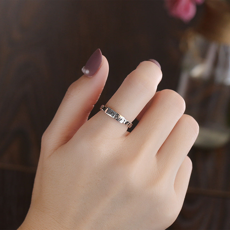 Ins Personality Fashion Hong Kong Style Forefinger Ring Female
