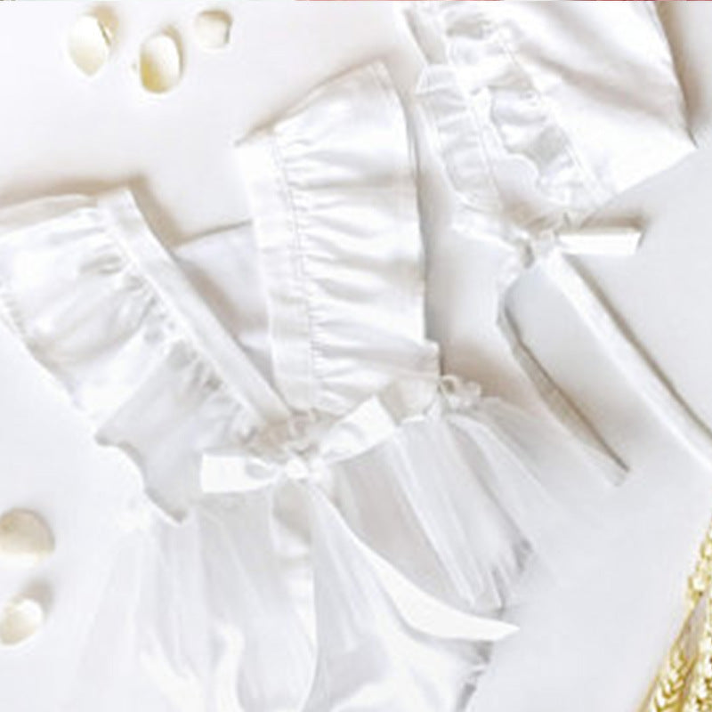 Newborn Cotton And Linen Romper Solid Color