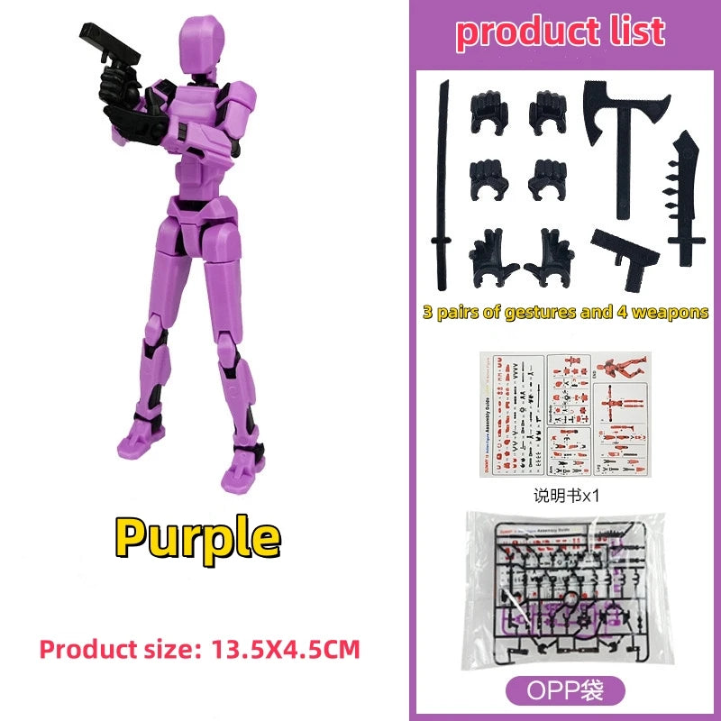Multi-Jointed Movable Shapeshift Robot 3D Printed Mannequin Dummy 13 Action Figure Full Body Movable Robot Parent-Children Games - EL CHEG