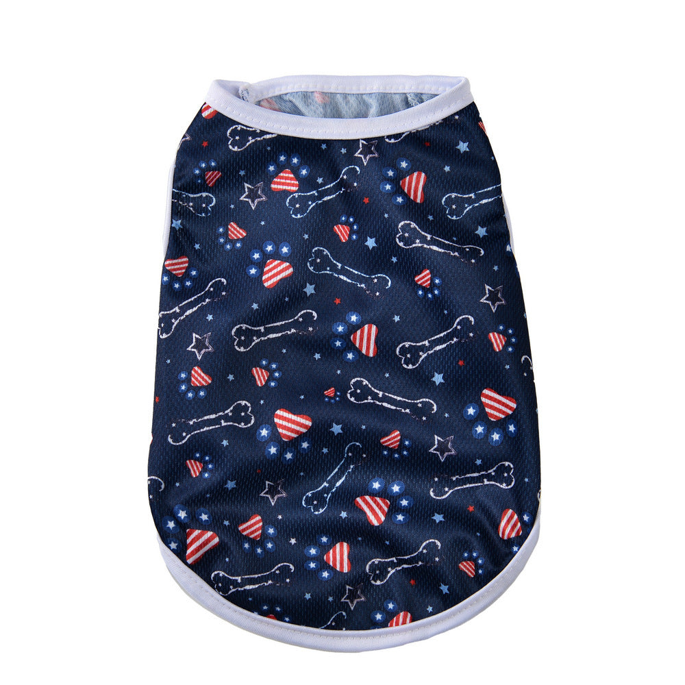 Independence Day Pet Thin Breathable Vest