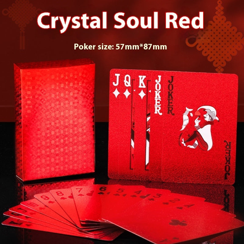 Playing Cards Plastic Waterproof Red Local Tyrant Fighting Landlord For Spring Festival