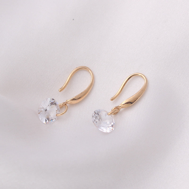 Women's Stylish Round Zircon Stud Earrings