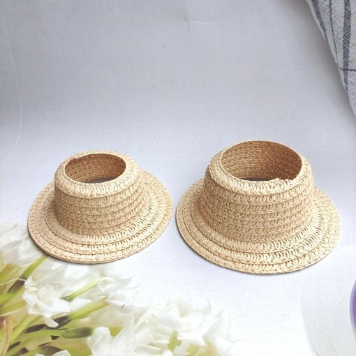 Straw Hat Automobiles Curtain Cloth Headwear Ear Leakage Baby Hat Air Top.