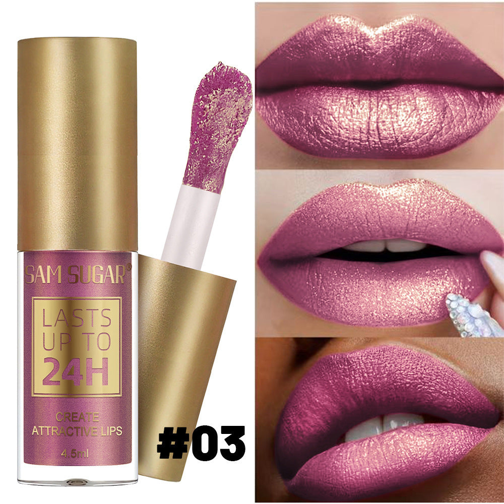 6-color Lifting Thin And Glittering Pearlescent Lip Lacquer - EL CHEG