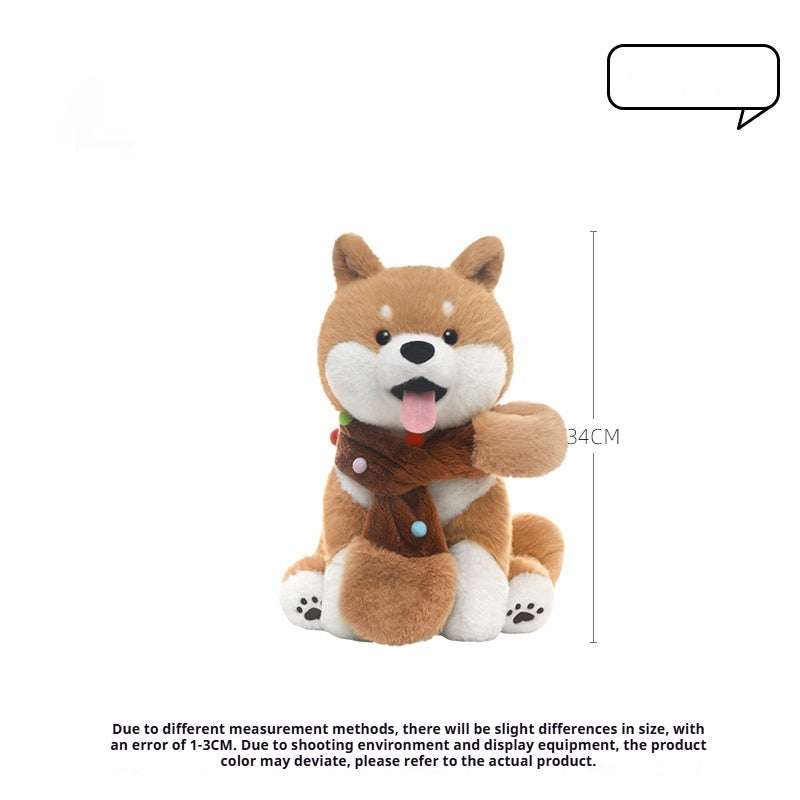 Shiba Inu Robert Dog Plush Toy Figurine Doll.
