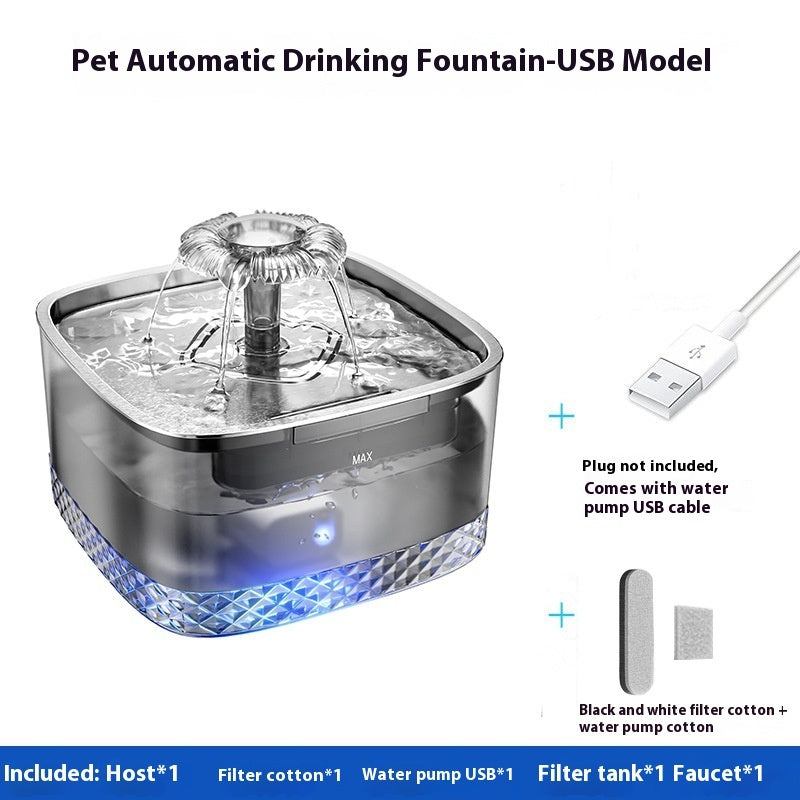 Stainless Steel Cat Automatic Water Feeder
