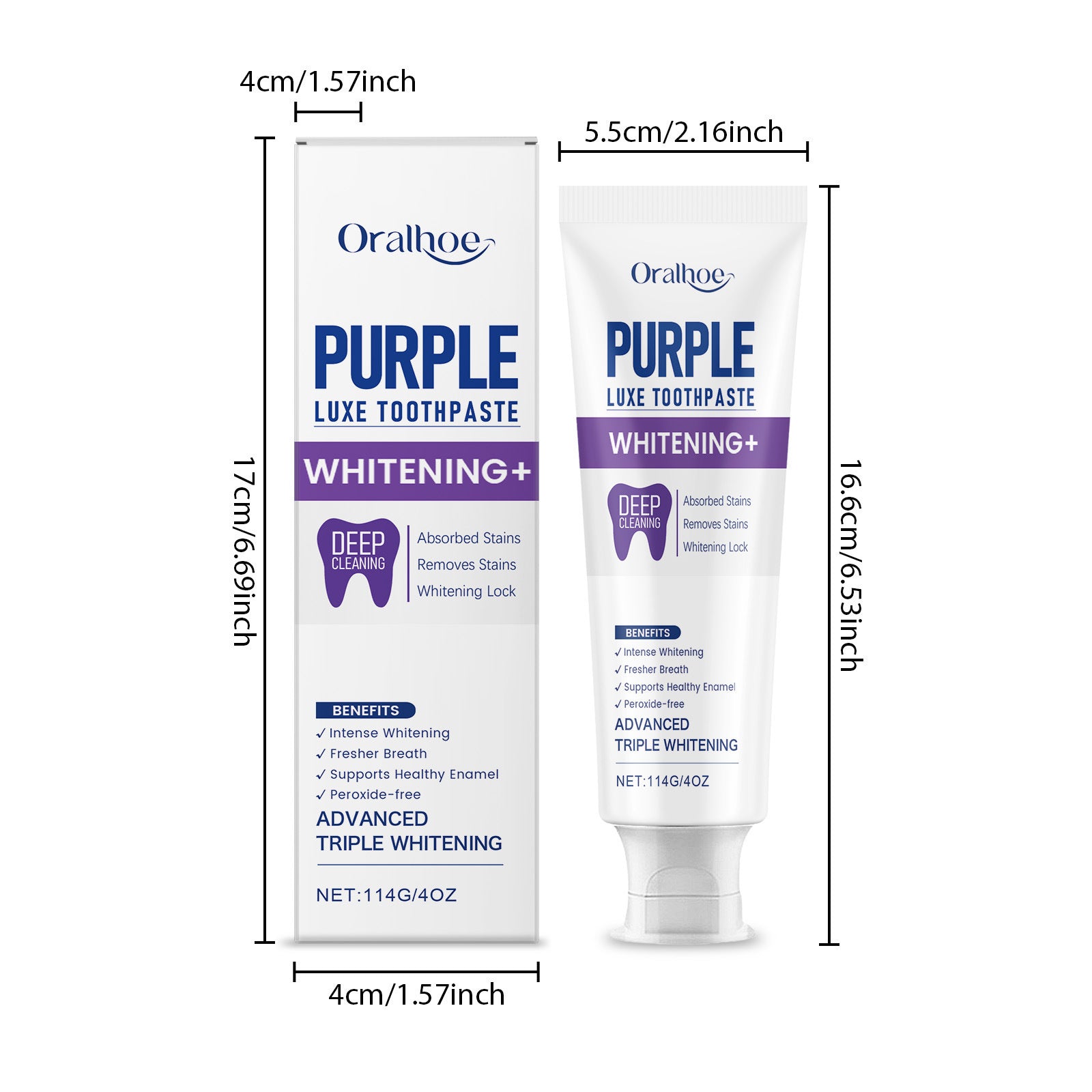 Daily Gentle Care Physical Color Mixing Purple Toothpaste - EL CHEG