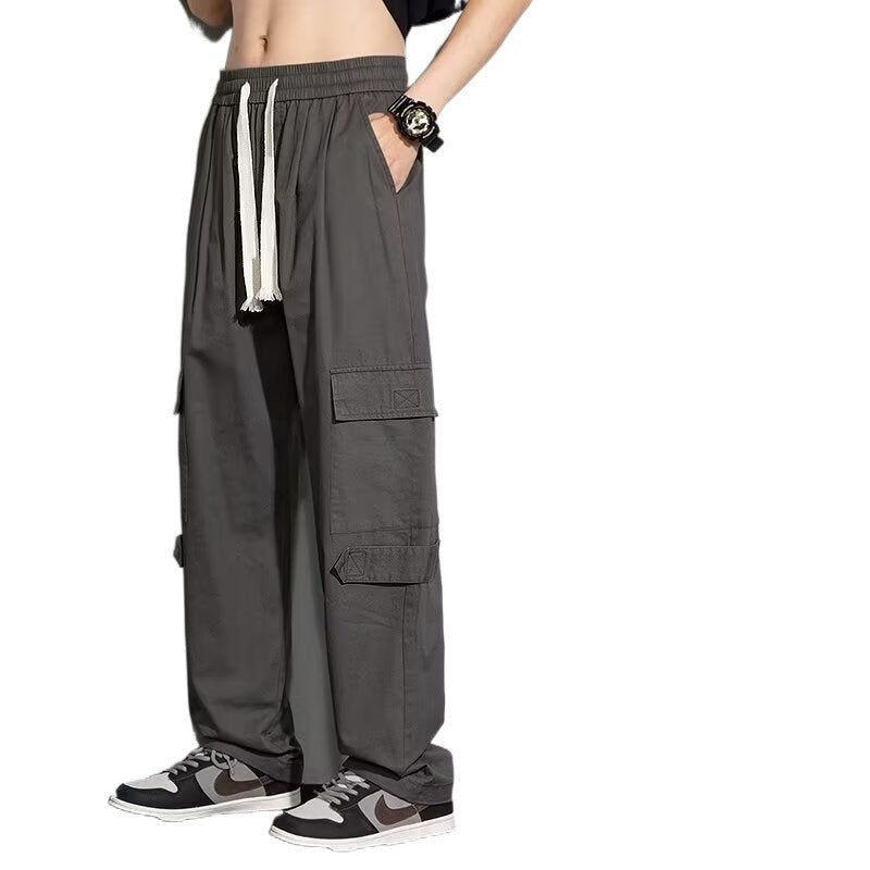 Men's Autumn New Retro Loose Straight Casual Trousers