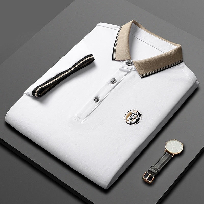 Short Sleeve Men's Lapels Fashion Brand Clothes