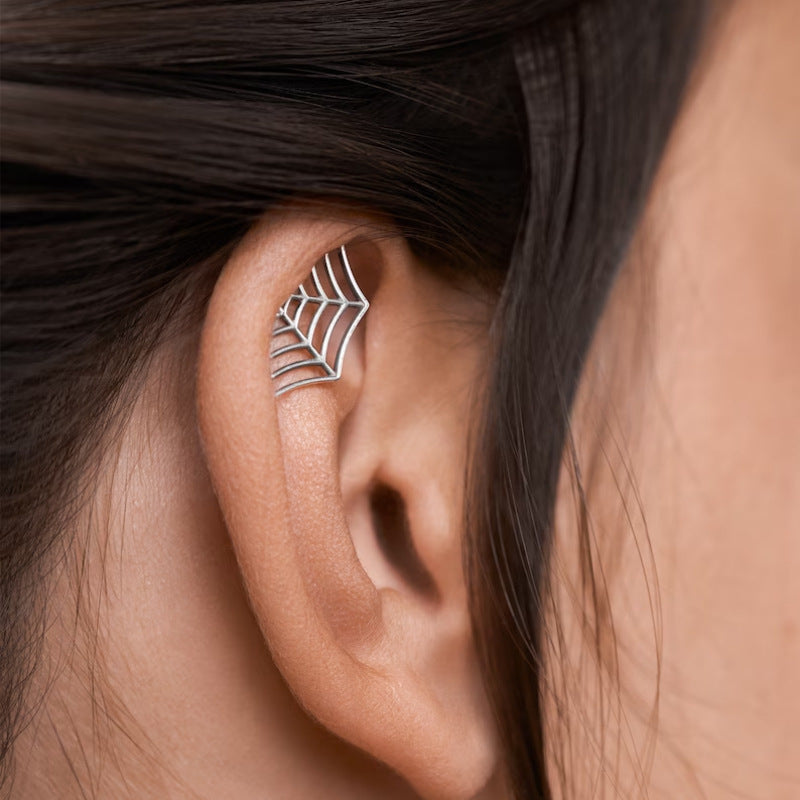 Spider Web Stud Earrings Personality Halloween Horror