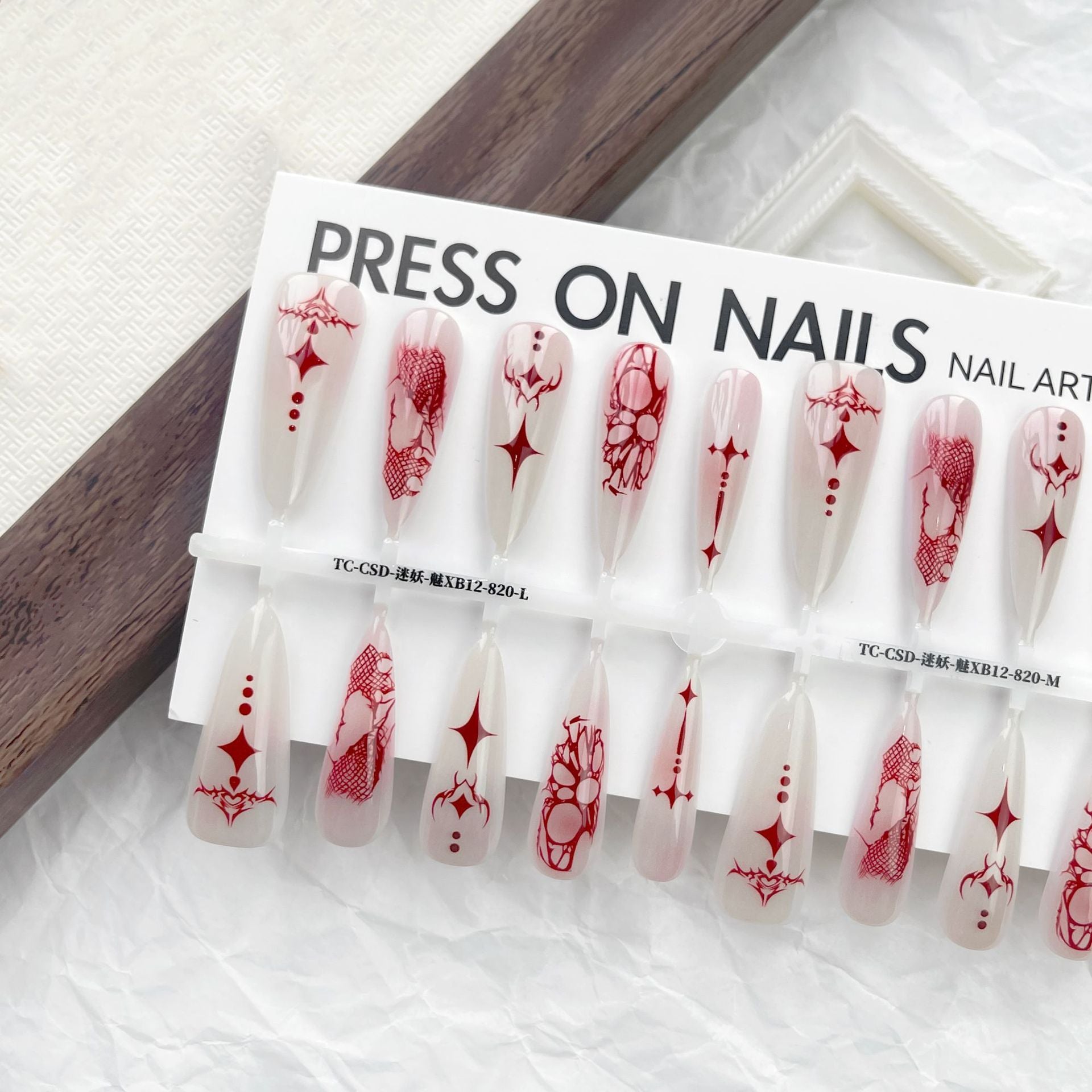 Y2g European And American Lines Lace Style Manicure Long Water Drops Glossy - EL CHEG