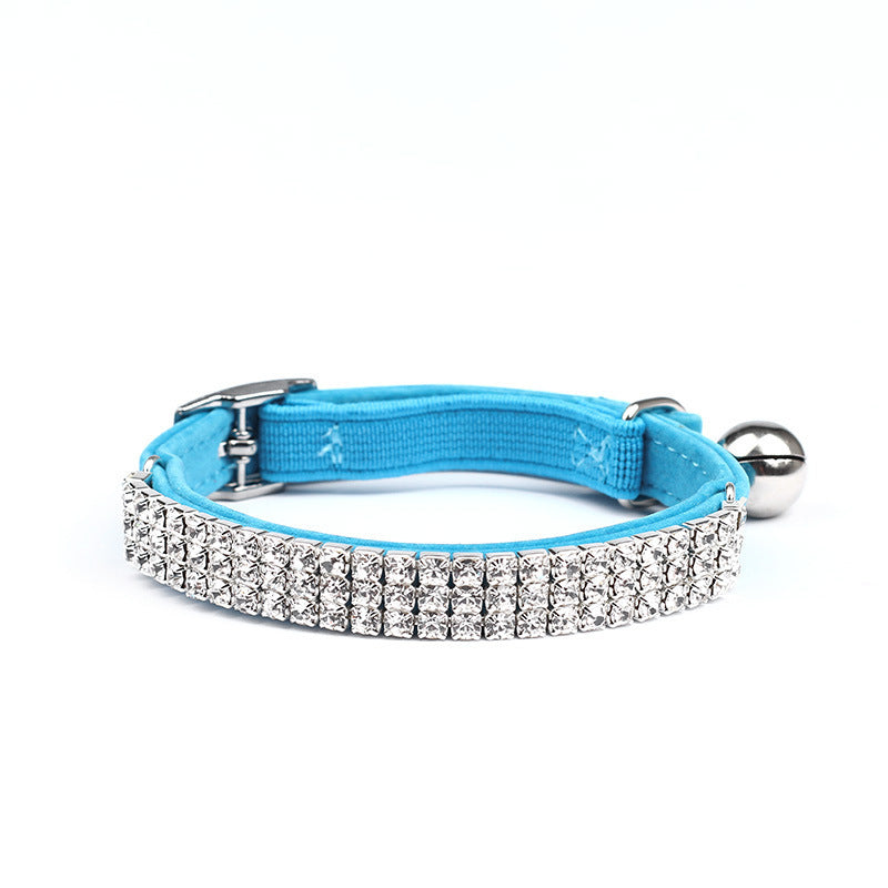 Pet Supplies Rhinestone Suede Cat Collar