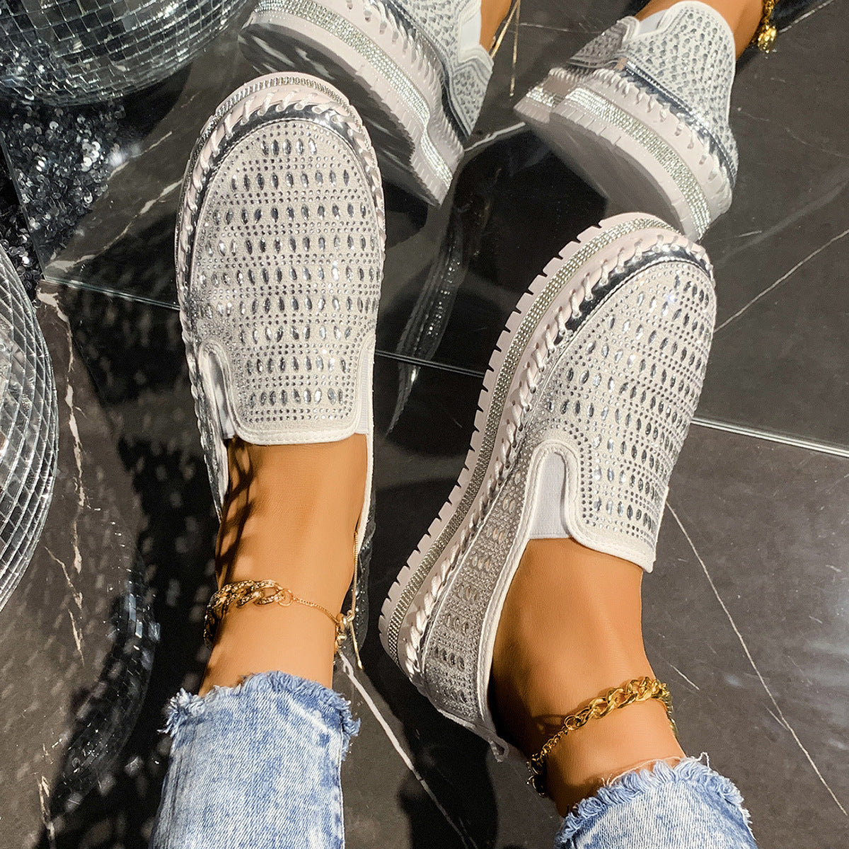 Plus Size Low-cut Loafers Summer Mesh Breathable
