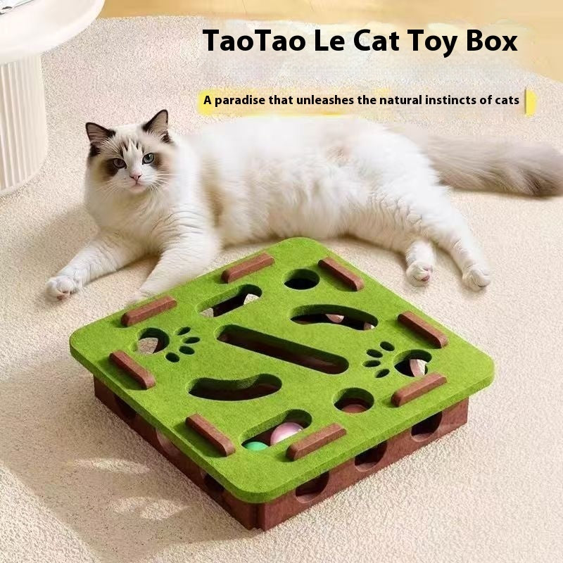 Cat Toy Self-Hi Relieving Stuffy Artifact Hole Felt Box