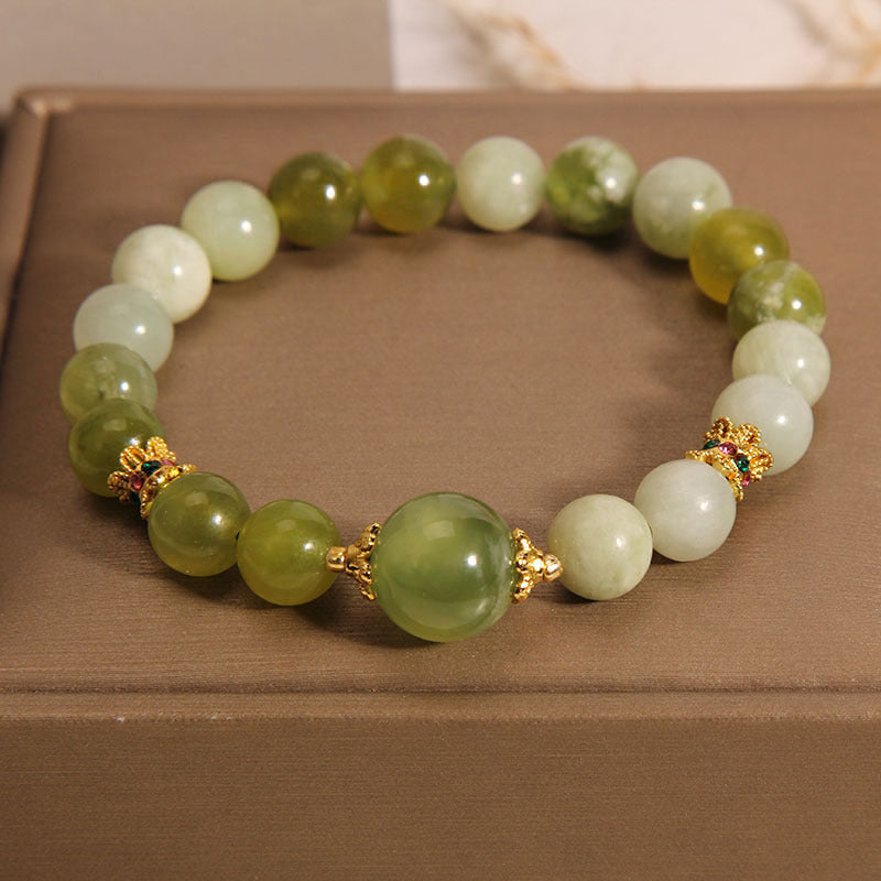 Ins Special Interest Light Luxury Sweet Mori Jade Green Women's Bracelet