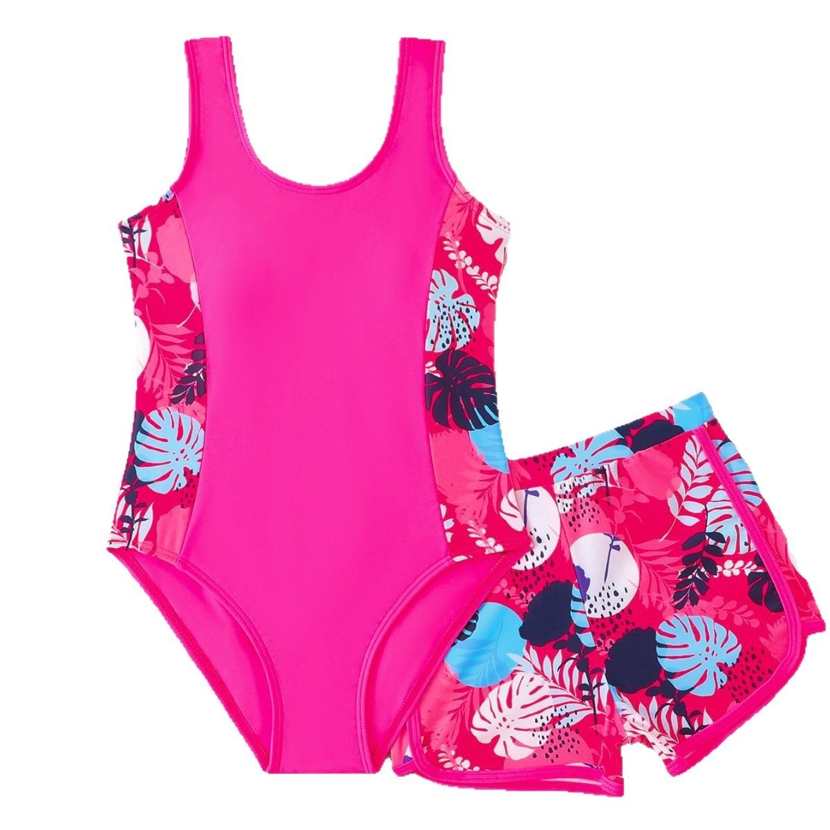 Children's Swimsuit Girls' Middle And Big Children's One-piece Boxers Two Piece Swimwear