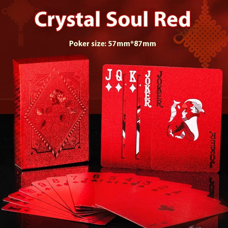 Playing Cards Plastic Waterproof Red Local Tyrant Fighting Landlord For Spring Festival