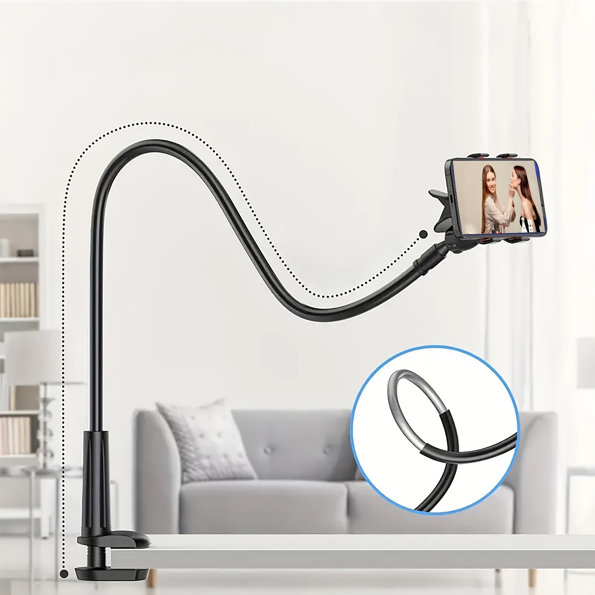 360 Degree Rotating Tablet Phone Holder Spiral Base Lazy
