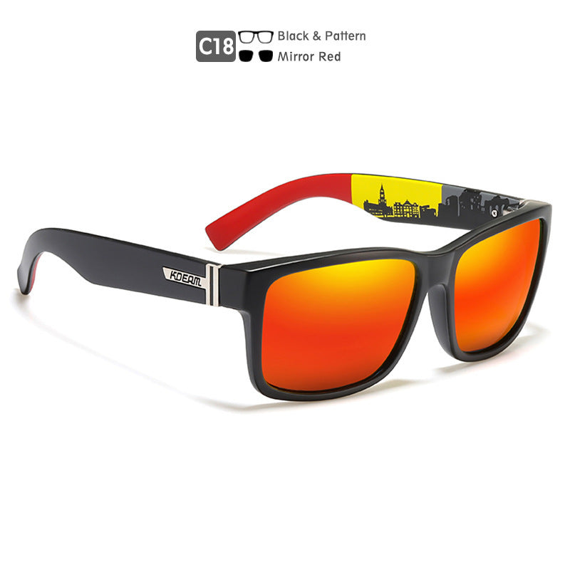 Square Polarized Outdoor Sports Colorful Sunglasses
